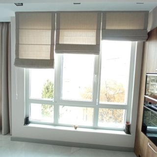 white-roman-blinds-living-room